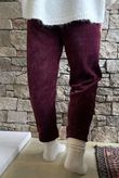 Nuk Stretch Velour Tapered Pant Burgundy /19=